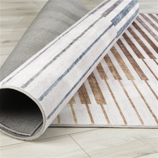 Rug Branch Eclipse 7-ft x 10-ft Striped Polyester Residential Indoor Area Rug - Multi