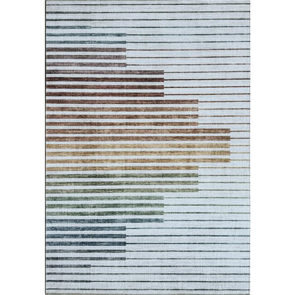Rug Branch Eclipse 7-ft x 10-ft Striped Polyester Residential Indoor Area Rug - Multi