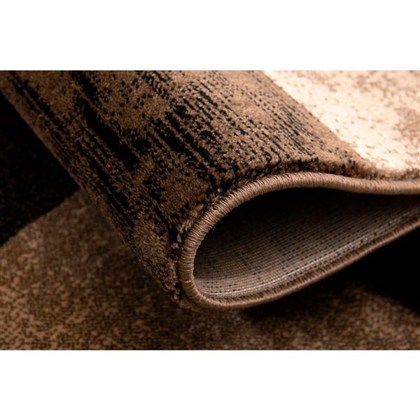 Rug Branch Montage 4-ft x 6-ft Geometric Polypropylene Residential Indoor Area Rug - Brown