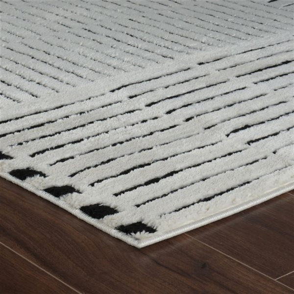 Rug Branch Domus 5-ft x 8-ft Abstract Polypropylene Residential Indoor Area Rug - Cream