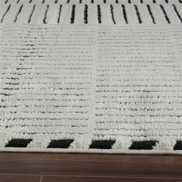 Rug Branch Domus 5-ft x 8-ft Abstract Polypropylene Residential Indoor Area Rug - Cream