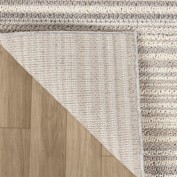 Rug Branch Jules 8-ft x 11-ft Horizontal Pattern Polypropylene Residential Indoor Area Rug - Grey