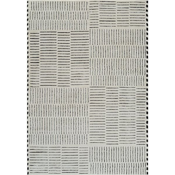 Front Facing Rug Rug Branch Domus 8-ft x 11-ft Abstract Polypropylene Residential Indoor ...