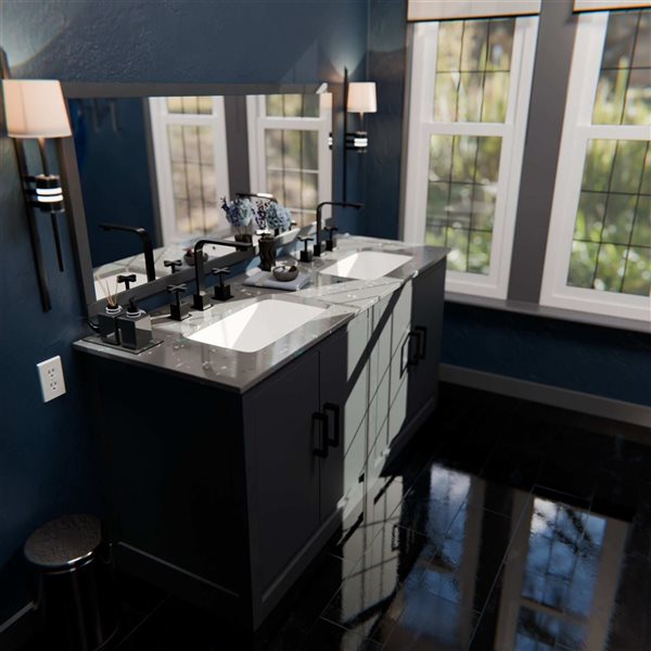 Novatto 21 x 13.38-in Rectangular Undermount White Porcelain Sink with Overflow