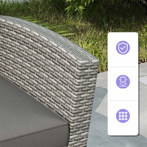 Costway 4-Piece Grey Patio Furniture Set