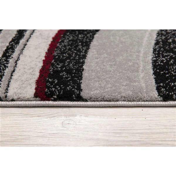 Rug Branch Montage 3 x 15-ft Abstract Modern Runner Rug - Grey