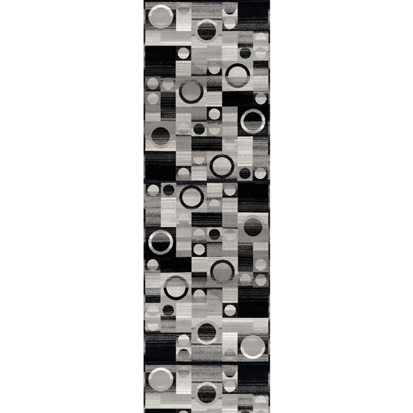 Rug Branch Montage 3 x 10-ft Geometric Modern Runner Rug - Grey