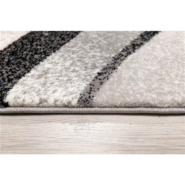 Rug Branch Montage 2 x 20-ft Abstract Modern Runner Rug - Grey