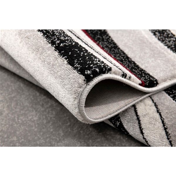 Rug Branch Montage 2 x 15-ft Abstract Modern Runner Rug - Grey