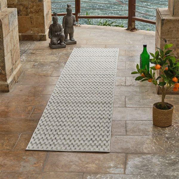 Rug Branch Maise 2 x 10-ft Abstract Runner Rug - Off-White