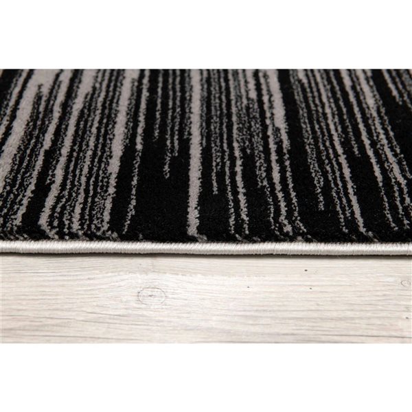 Rug Branch Montage 2 x 10-ft Abstract Modern Runner Rug - Black