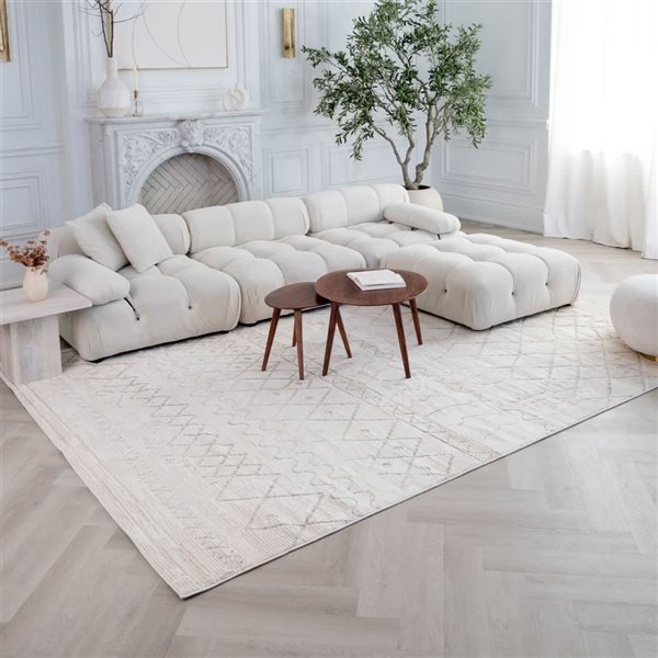 Rug Branch Astra 7 x 10-ft Abstract Modern Area Rug - Off-White
