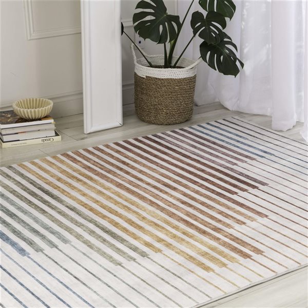 Rug Branch Eclipse 8 x 11-ft Striped Modern Area Rug - Multicolour