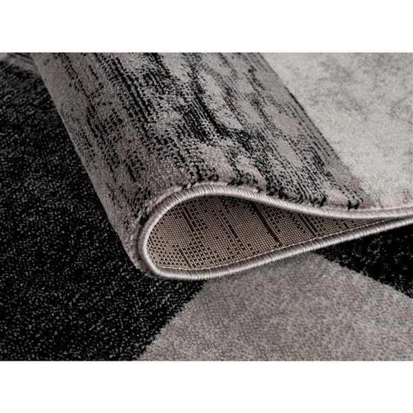 Rug Branch Montage 2 x 15-ft Geometric Modern Runner Rug - Grey