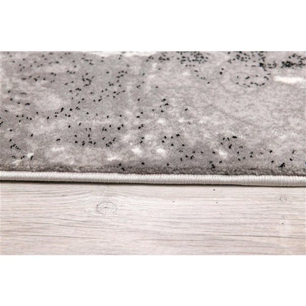 Rug Branch Montage 3 x 10-ft Abstract Modern Runner Rug - Grey