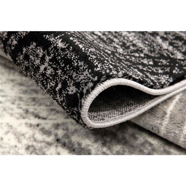 Rug Branch Montage 3 x 15-ft Abstract Modern Runner Rug - Grey