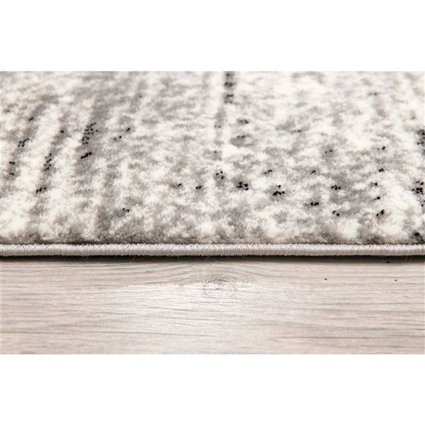 Rug Branch Montage 3 x 15-ft Abstract Modern Runner Rug - Grey