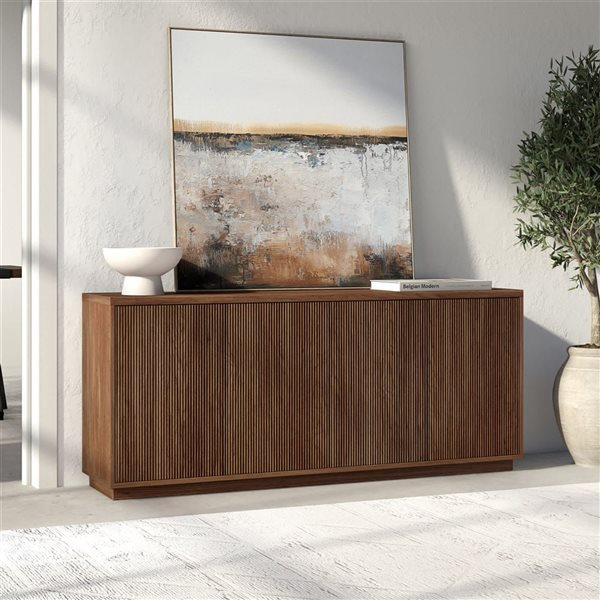 Hailey Home Alston 68-in Satin Walnut Buffet Table