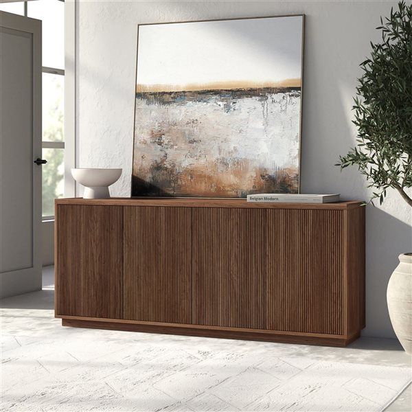 Hailey Home Alston 68-in Satin Walnut Buffet Table