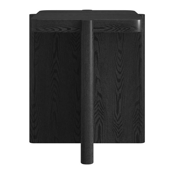 Hailey Home Laguna 20-in Black Grain Square Side Table