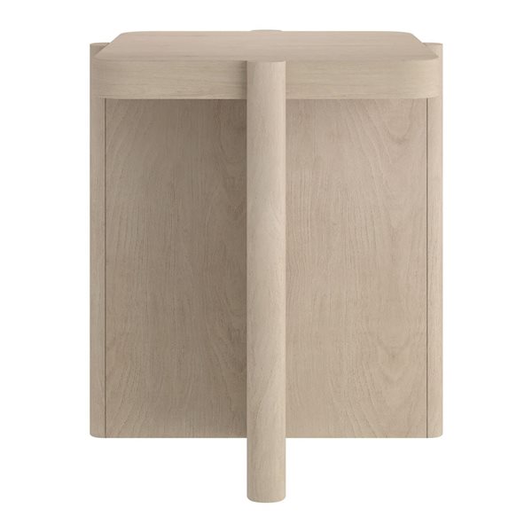Hailey Home Laguna 20-in Alder Washed White Square Side Table