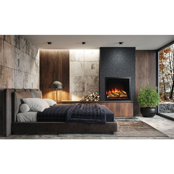 Napoleon Elevation 44.75-in Black Fan-Forced Built-In Electric Fireplace