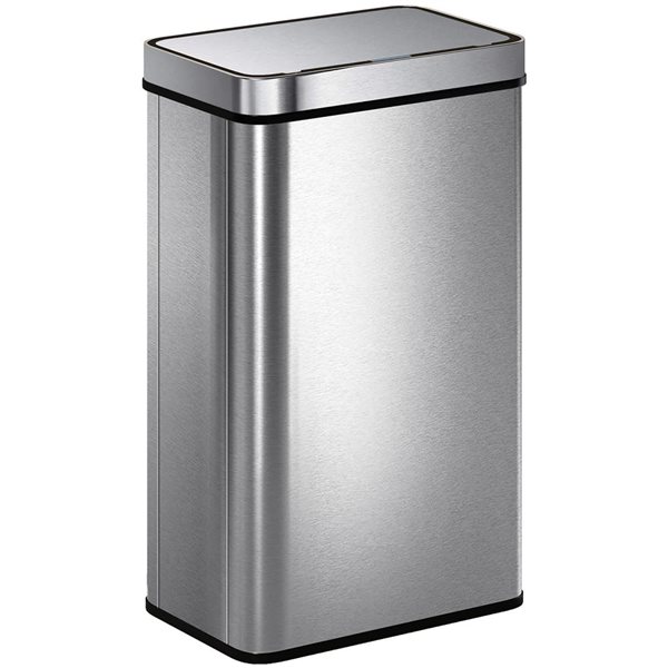 HOMCOM 15.9 Gallon Sensor Trash Can with Soft-Close Lid