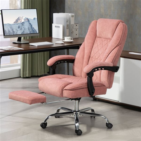 Vinsetto Pink Reclining Massage Office Chair