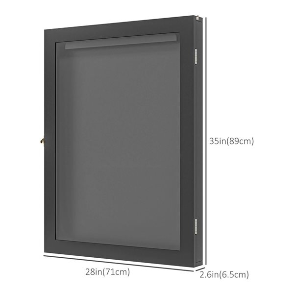 HOMCOM 25 x 28-in Acrylic Jersey Display Frame Case