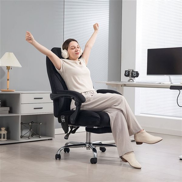 Vinsetto Black Reclining Massage Office Chair