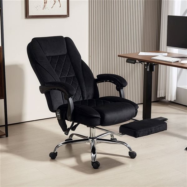 Vinsetto Black Reclining Massage Office Chair