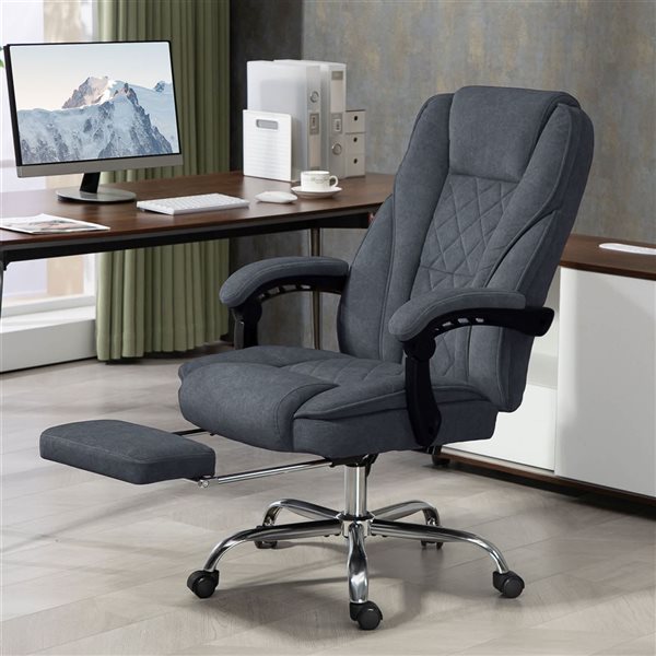 Vinsetto Dark Grey Reclining Massage Office Chair
