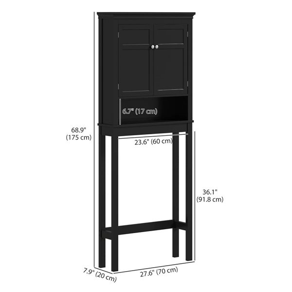 HOMCOM 3-Tier Over the Toilet Storage Cabinet