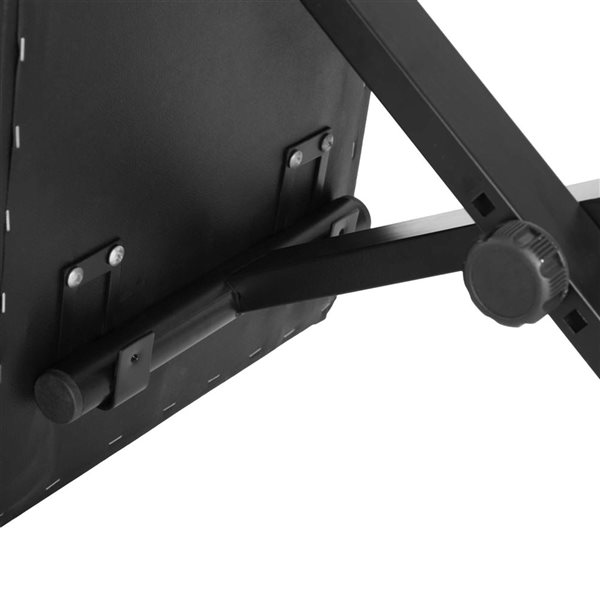 HOMCOM Black X-Style Folding Adjustable Piano Bench