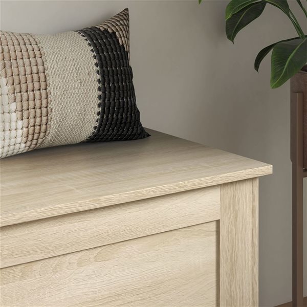 HOMCOM 31.5-in Natural Wooden Modern Storage Chest