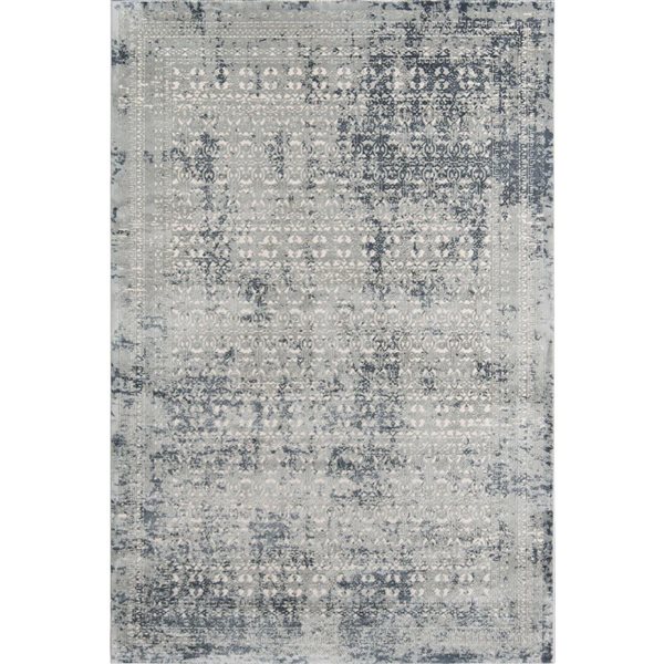 ECARPET Mabel Sage Traditional Rectangular Polyester Distressed/Overdyed Area Rug - 7 x 9-ft