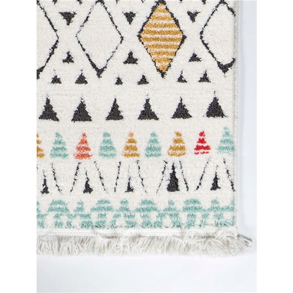 ECARPET Kaia Multicolour Contemporary Rectangular Polyester Area Rug - 9 x 12-ft