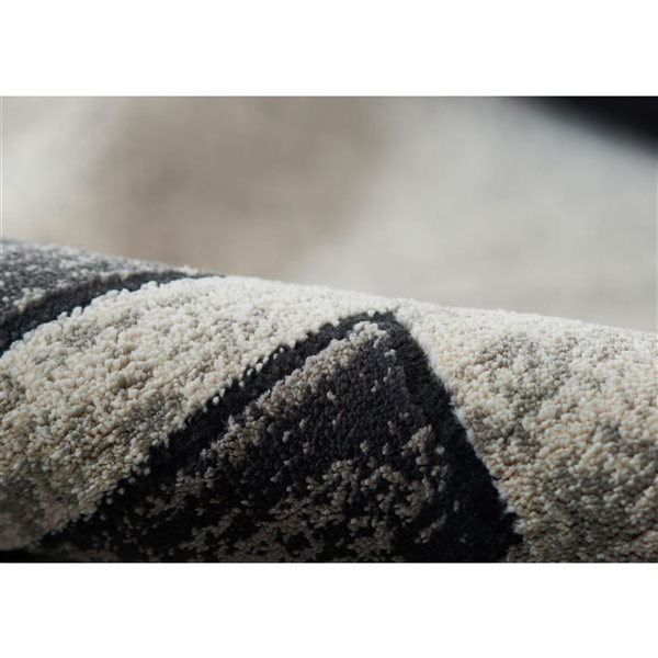 ECARPET Sorelle Charcoal Contemporary Rectangular Polyester Geometric Area Rug - 8 x 12-ft