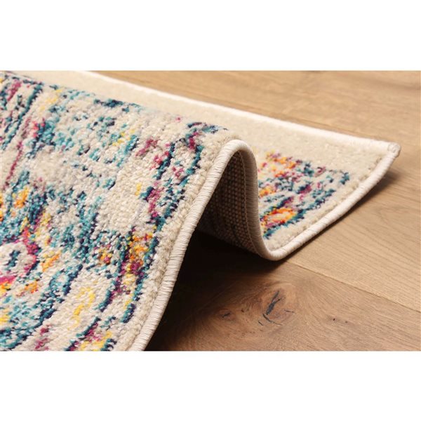 ECARPET Daria Grey Traditional Rectangle Polypropylene Abstract Area Rug - 8 x 10-ft