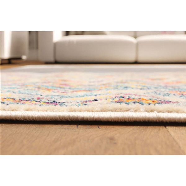 ECARPET Daria Grey Traditional Rectangle Polypropylene Abstract Area Rug - 8 x 10-ft