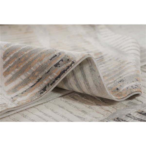 ECARPET Briar Grey Contemporary Rectangle Polyester Abstract Area Rug - 5 x 7-ft