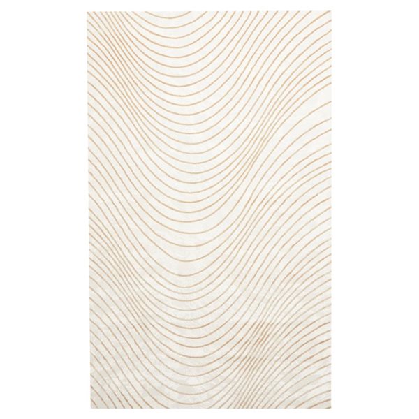 ECARPET Sienna Ivory Contemporary Rectangular Polyester Abstract Area Rug - 8 x 10-ft