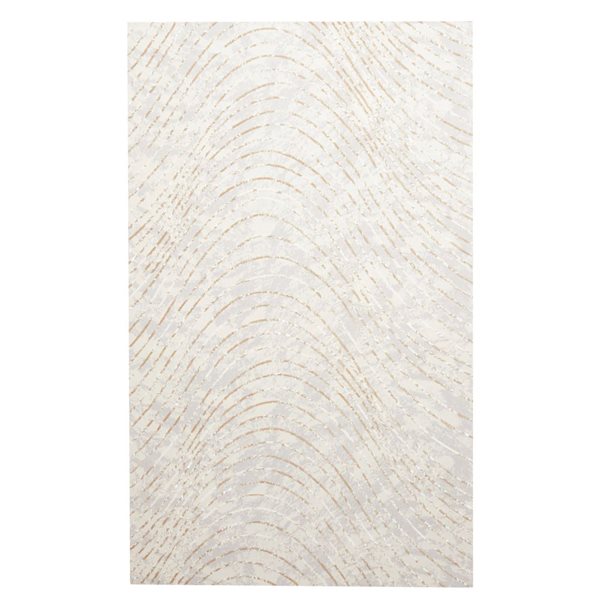 ECARPET Sienna Grey Contemporary Rectangular Polyester Abstract Area Rug - 5 x 8-ft