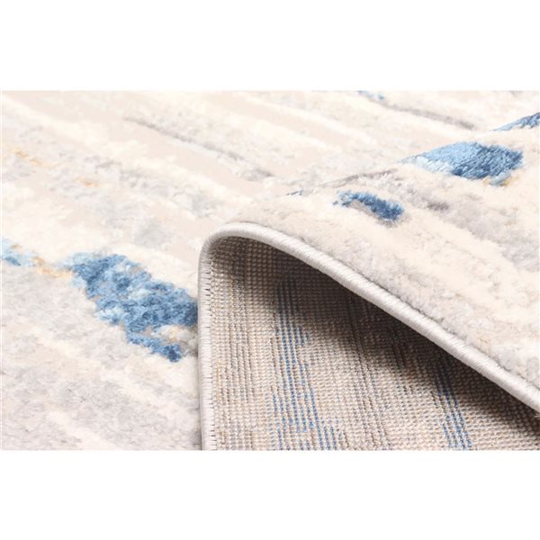 ECARPET Juniper Grey Contemporary Rectangular Polyester Abstract Area Rug - 5 x 8-ft