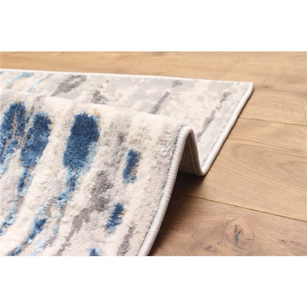 ECARPET Juniper Grey Contemporary Rectangular Polyester Abstract Area Rug - 5 x 8-ft