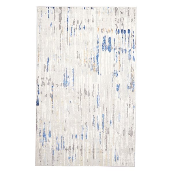 ECARPET Juniper Grey Contemporary Rectangular Polyester Abstract Area Rug - 5 x 8-ft