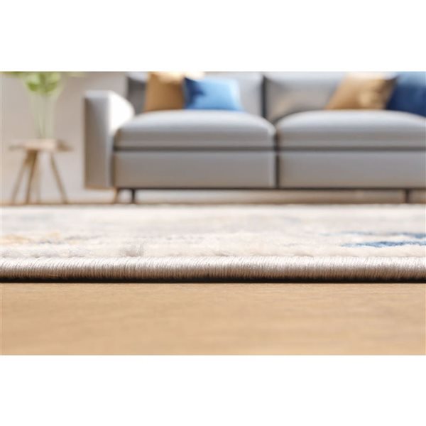 ECARPET Juniper Grey Contemporary Rectangular Polyester Abstract Area Rug - 5 x 8-ft