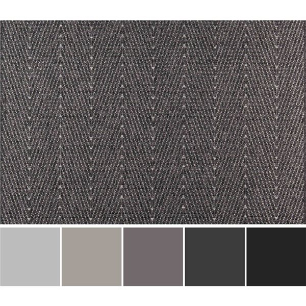 ECARPET Raven Charcoal Modern Indoor/Outdoor Rectangular Polypropylene Geometric Area Rug - 6 x 9-ft