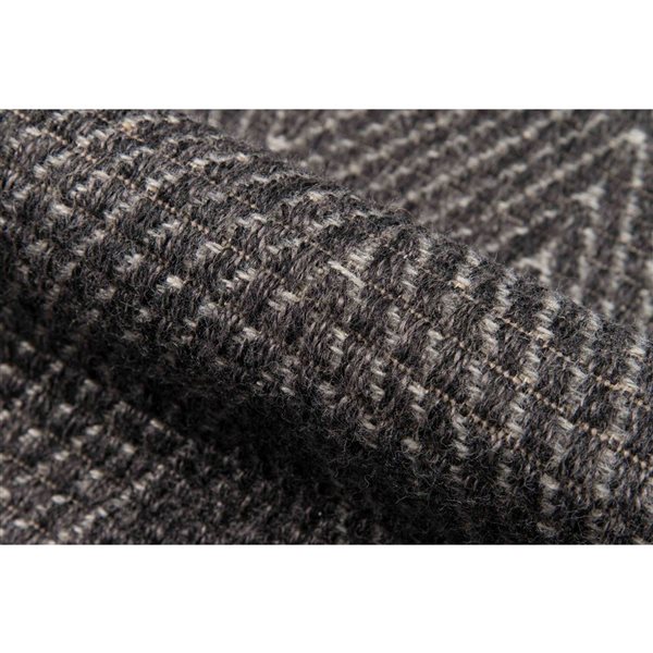 ECARPET Raven Charcoal Modern Indoor/Outdoor Rectangular Polypropylene Geometric Area Rug - 6 x 9-ft