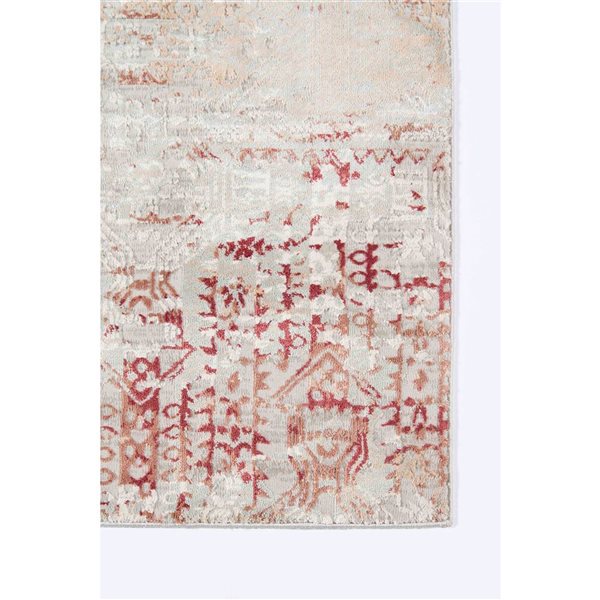 ECARPET Amber Red Traditional Rectangle Polyester Distressed/Overdyed Area Rug - 8 x 12-ft